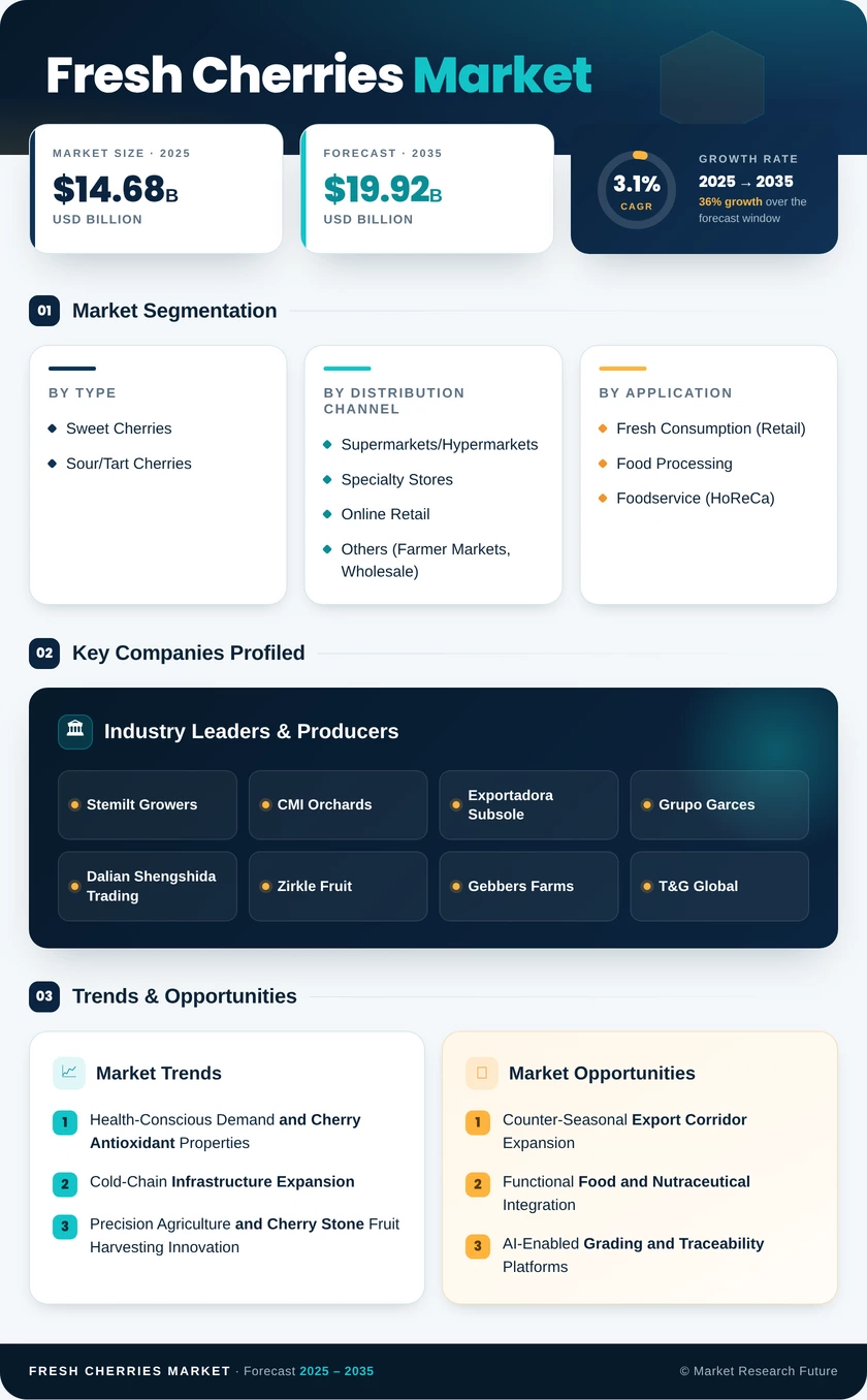 Fresh Cherries Market Research Report — Global Forecast till 2035 Infographic