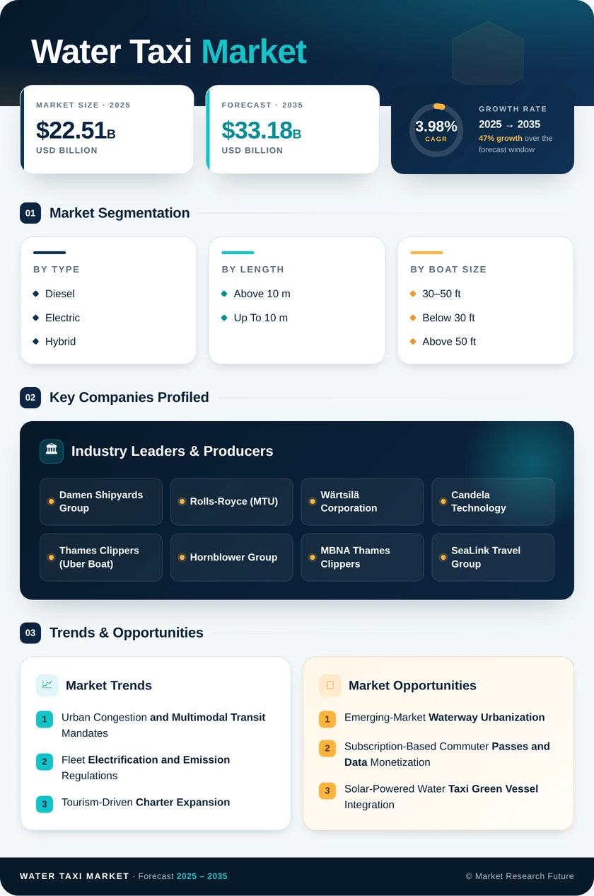Water Taxi Market Research Report—Global Forecast till 2036 Infographic