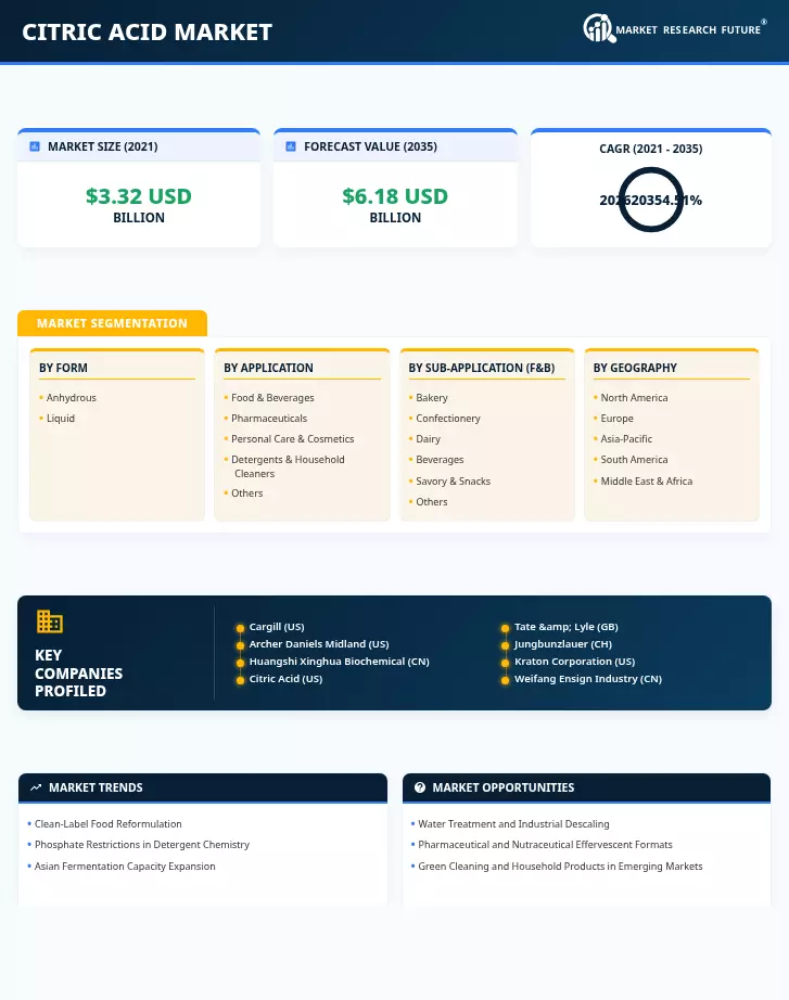 Citric Acid Market Research Report - Global Forecast till 2035 Infographic