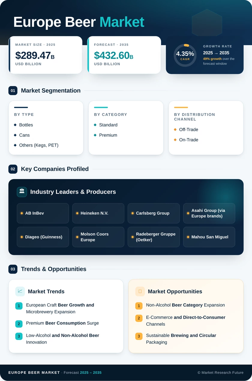 Europe Beer Market Research Report-Forecast to 2035 Infographic