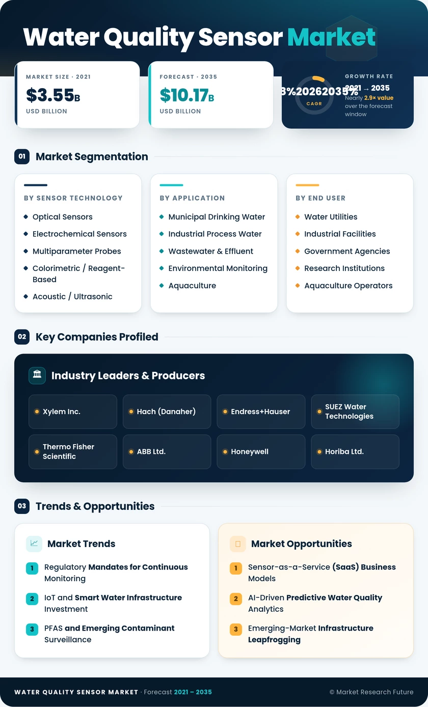 Water Quality Sensor Market Research Report — Global Forecast till 2035 Infographic