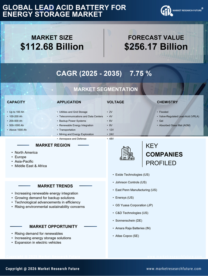 Lead Acid Battery For Energy Storage Market Research Report-Forecast till 2035 Infographic