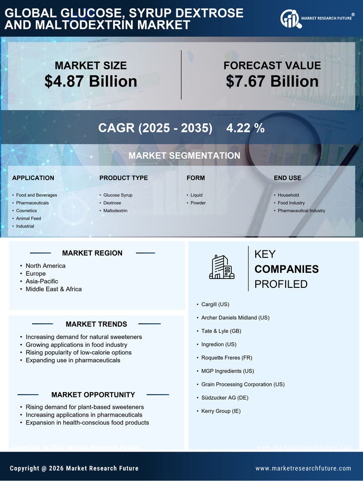 Glucose Syrup Dextrose Maltodextrin Market Research Report — Global Forecast till 2035 Infographic