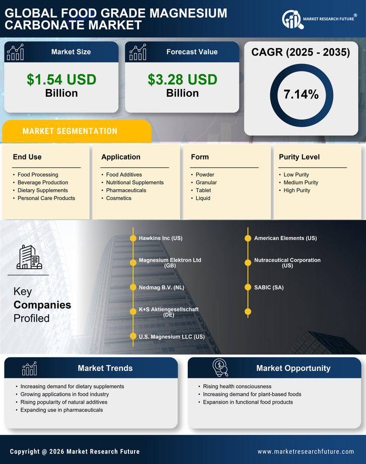 Food Grade Magnesium Carbonate Market Research Report — Global Forecast till 2035 Infographic
