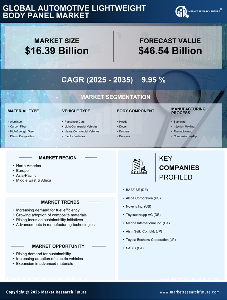 Automotive Light Weight Body Panel Market Research Report - Global Forecast to 2035 Infographic