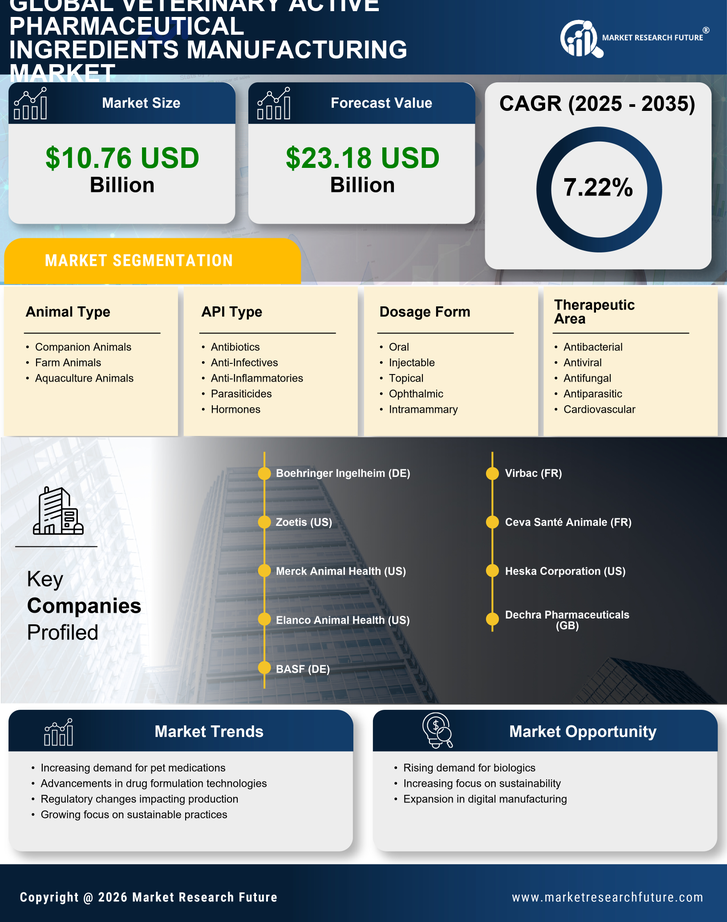 Veterinary Active Pharmaceutical Ingredients Manufacturing Market Research Report — Global Forecast till 2035 Infographic