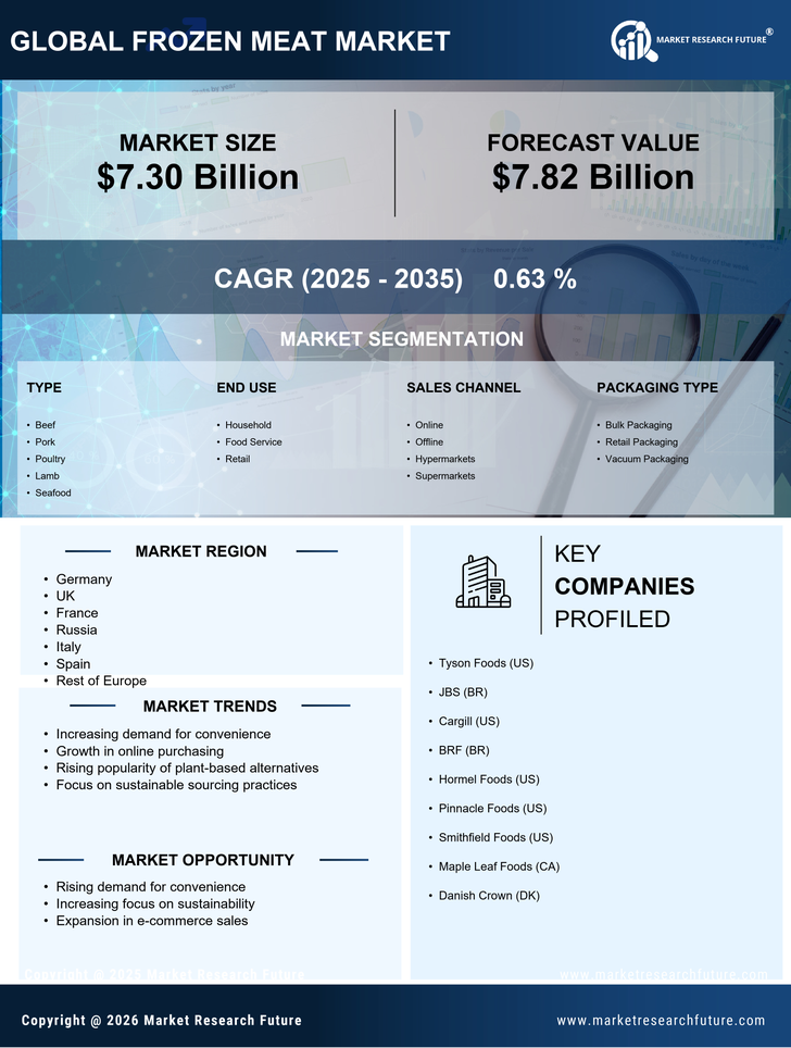 Europe Frozen Meat Market Research Report — Forecast till 2035 Infographic