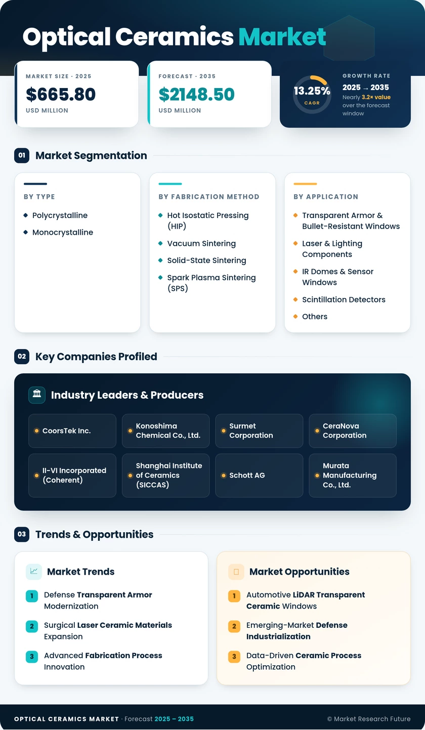 Optical Ceramics Market Research Report - Global Forecast till 2035 Infographic