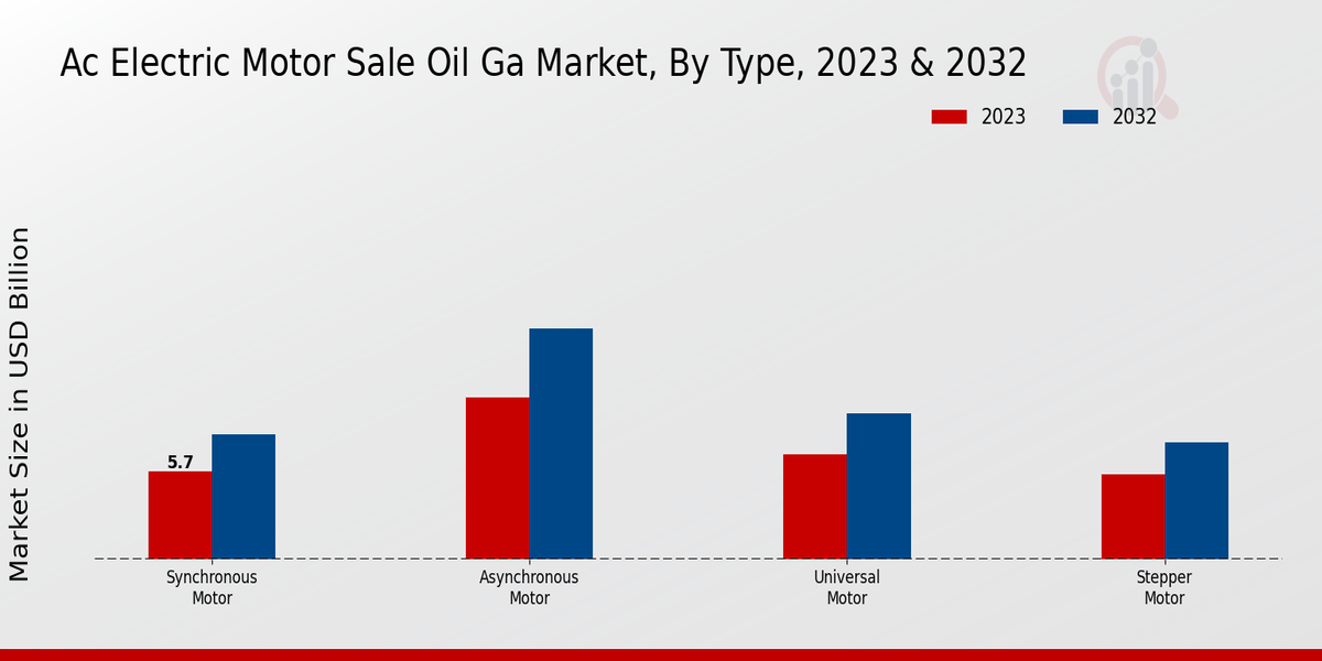 AC Electric Motor Sale Oil Gas Market Type Insights