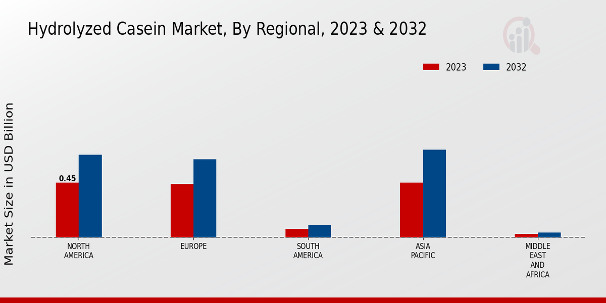 Hydrolyzed Casein Market Regional Insights  