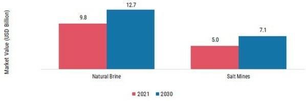 Industrial Salts Market, by Source Type, 2021 & 2030
