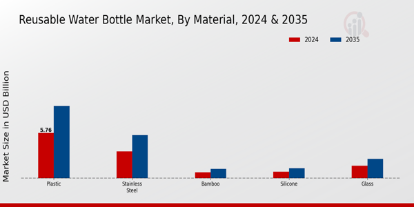 Reusable Water Bottle Market Material Insights ย