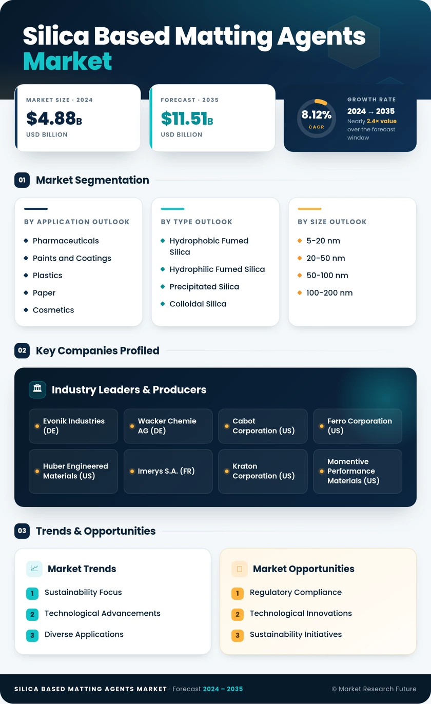 Silica-Based Matting Agents Market Infographic