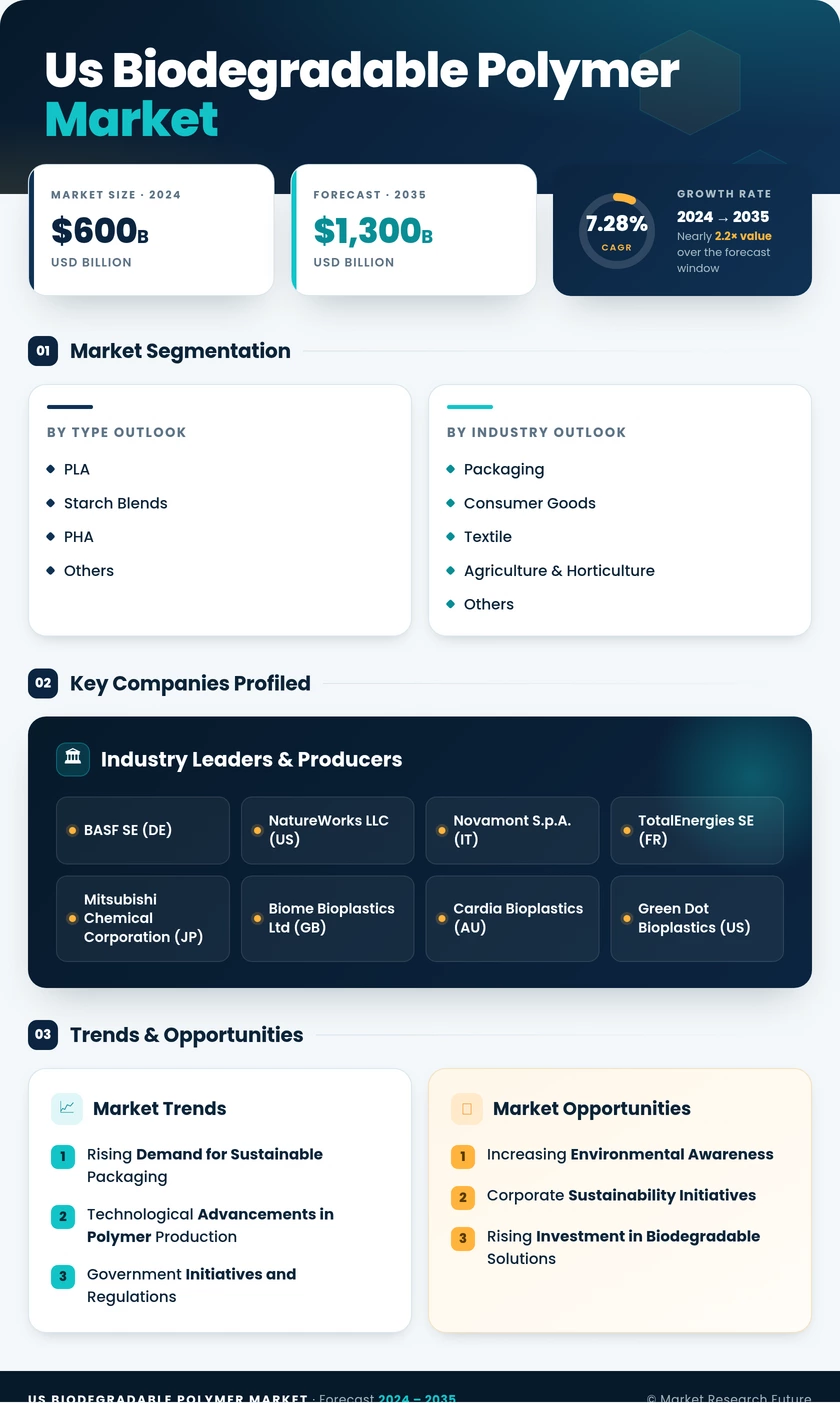 US Biodegradable Polymer Market Research Report - Forecast Report 2035 Infographic