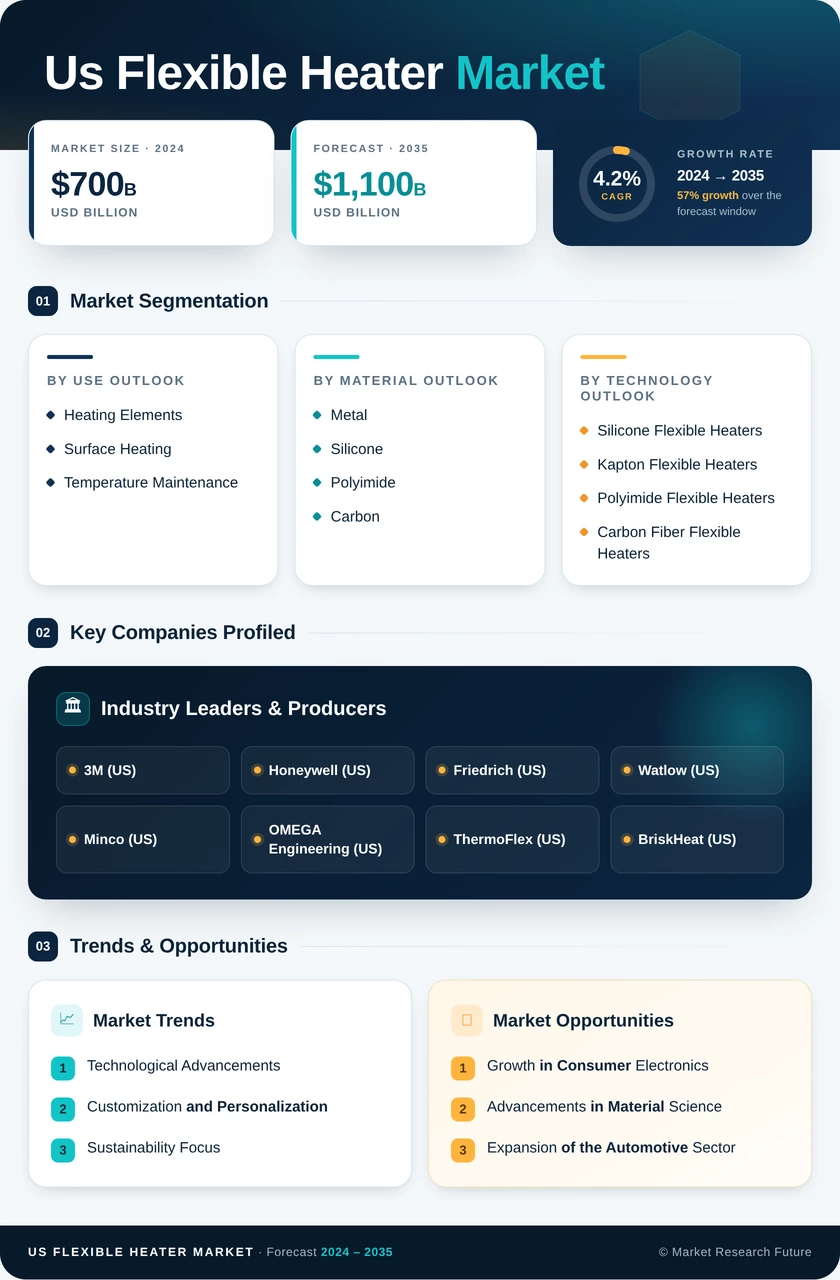 US Flexible Heater Market Research Report - Forecast to 2035
 Infographic