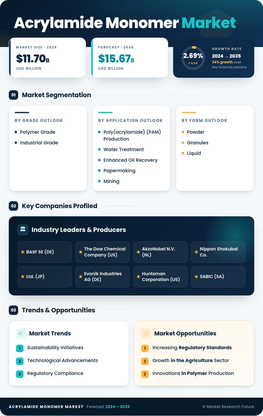 Acrylamide Monomer Market Research Report - Global Forecast by 2035 Infographic