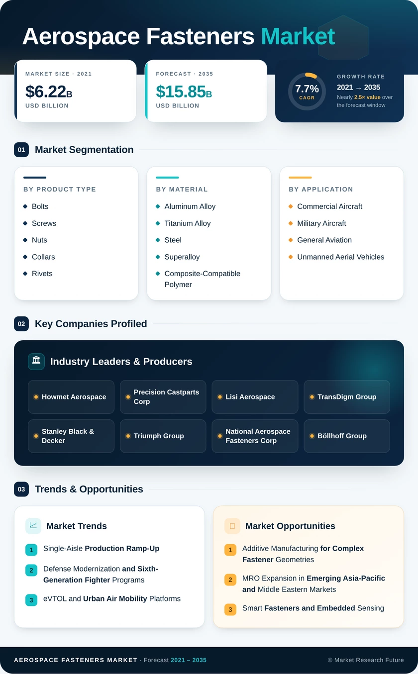 Aerospace Fasteners Market Research Report - Global Forecast till 2035 Infographic