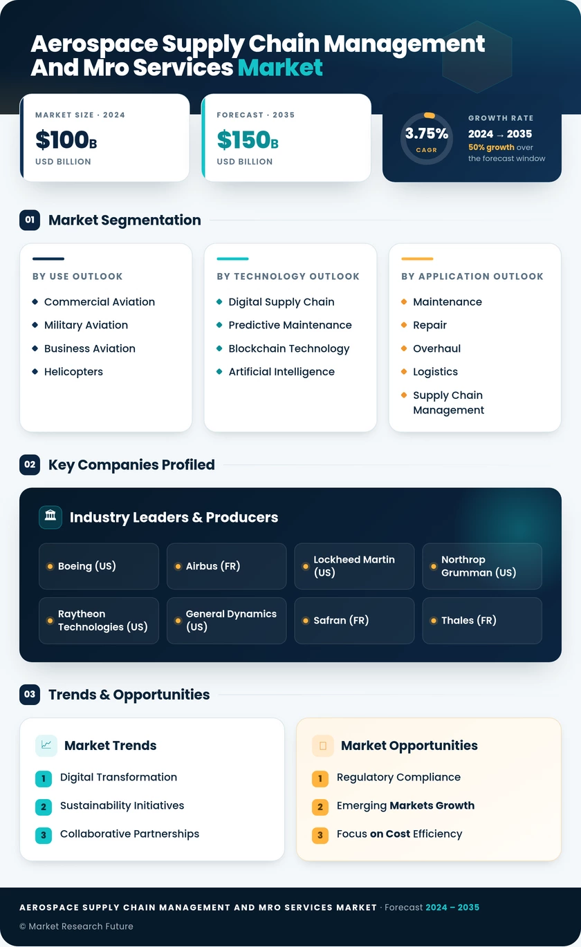 Aerospace Supply Chain Management and MRO Services Market Infographic