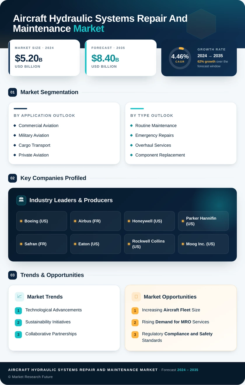 Aircraft Hydraulic Systems Repair and Maintenance Market Infographic