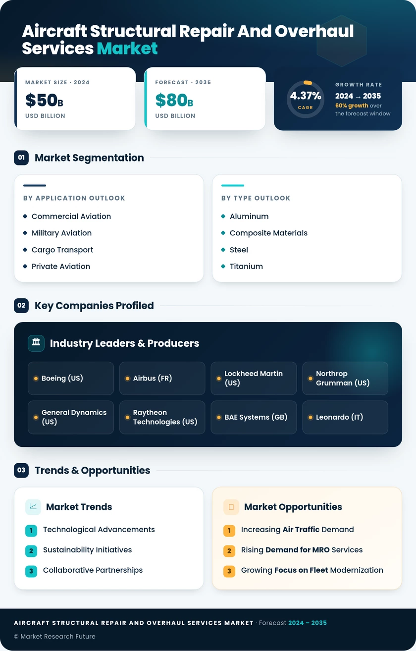 Aircraft Structural Repair and Overhaul Services Market Infographic