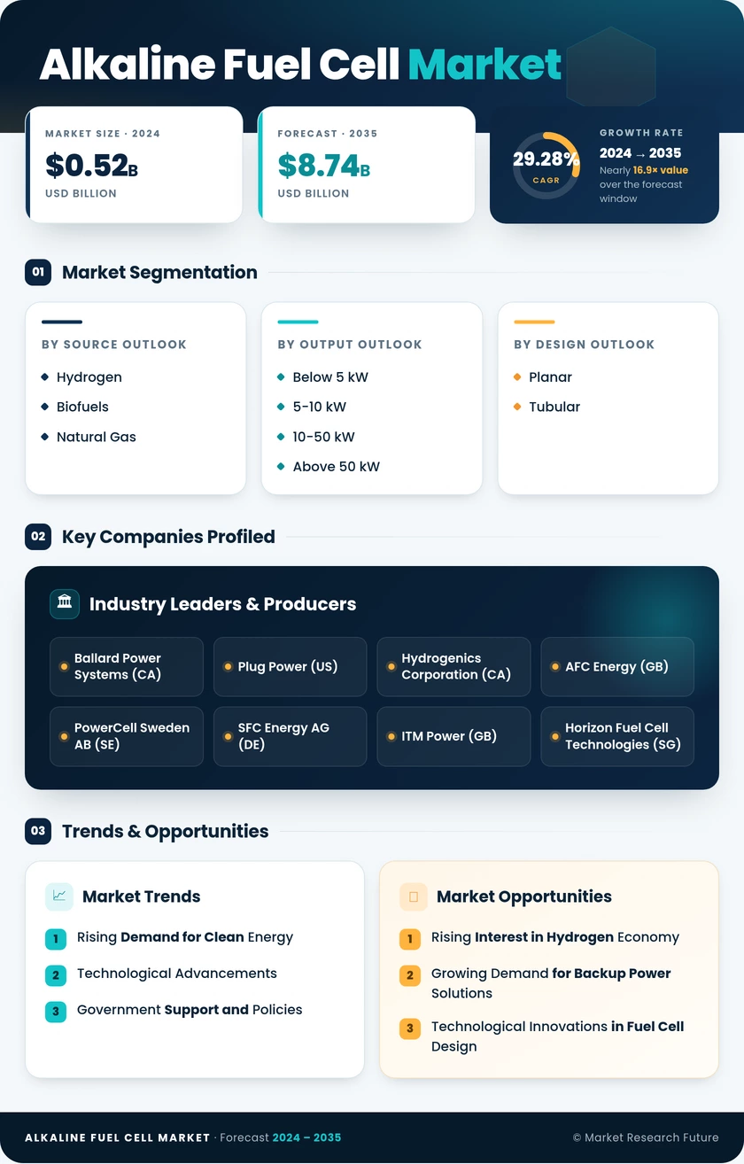 Alkaline Fuel Cell Market Research Report—Forecast till 2035 Infographic