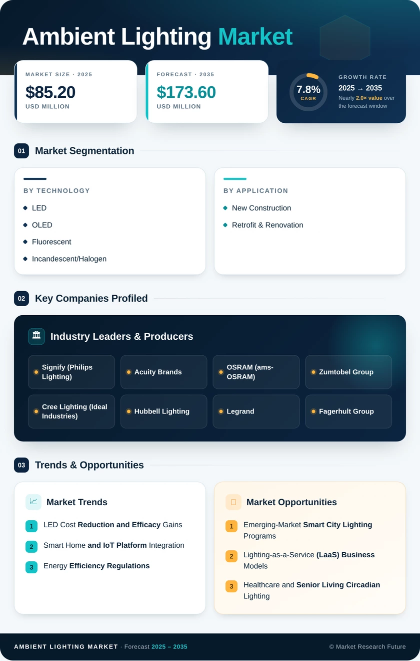Ambient Lighting Market Research Report- Global Forecast 2035 Infographic