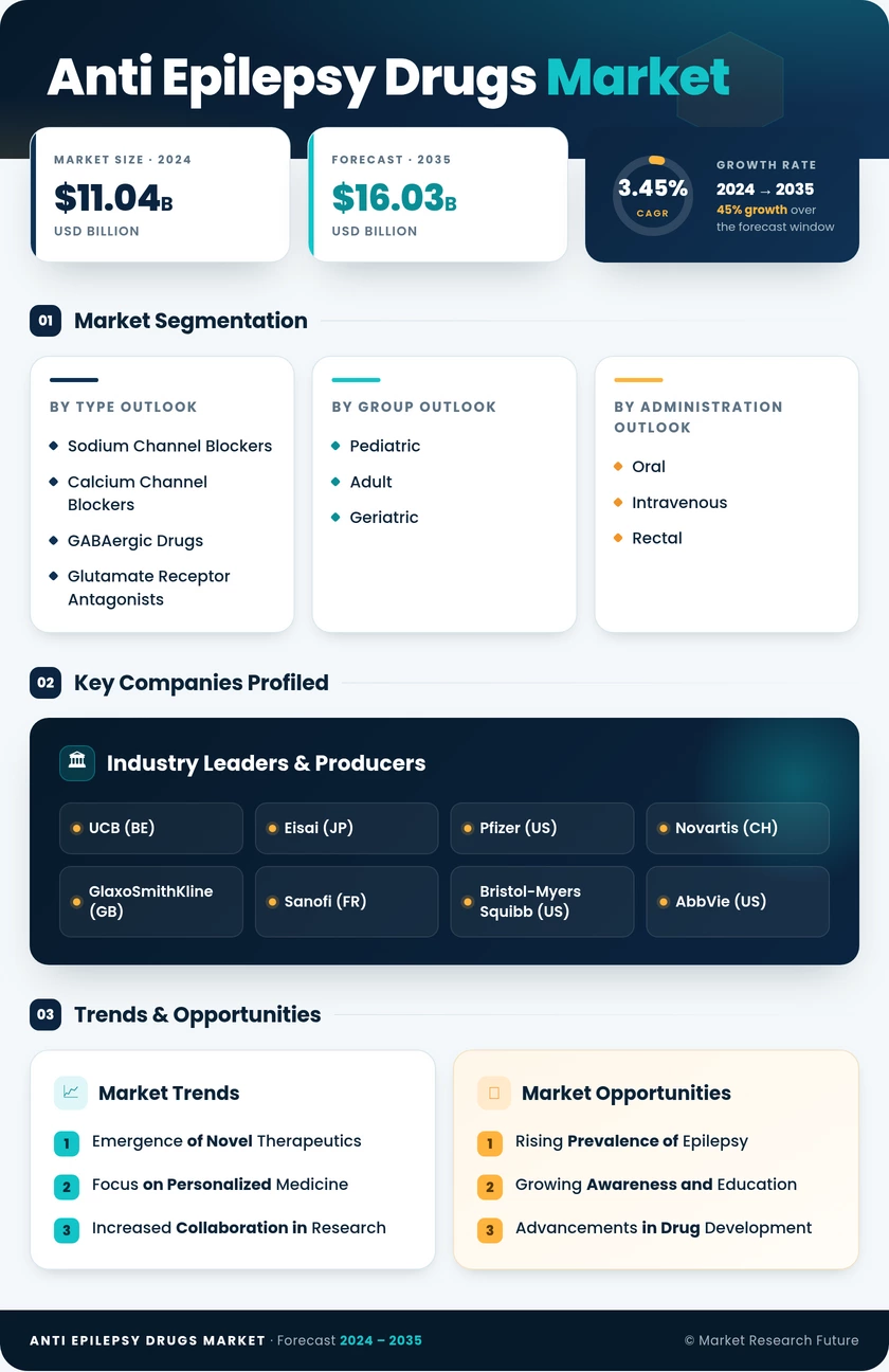 Antiepilepsy Drugs Market Research Report - Forecast To 2035 Infographic