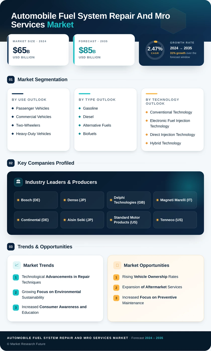 Automobile Fuel System Repair and MRO Services Market Infographic