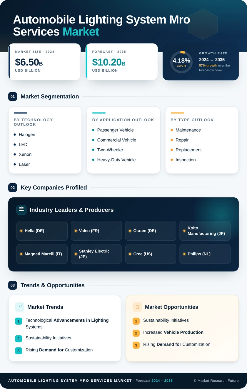 Automobile Lighting System MRO Services Market Infographic