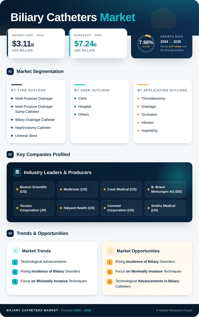 Biliary Catheters Market Research Report - Forecast till 2035 Infographic