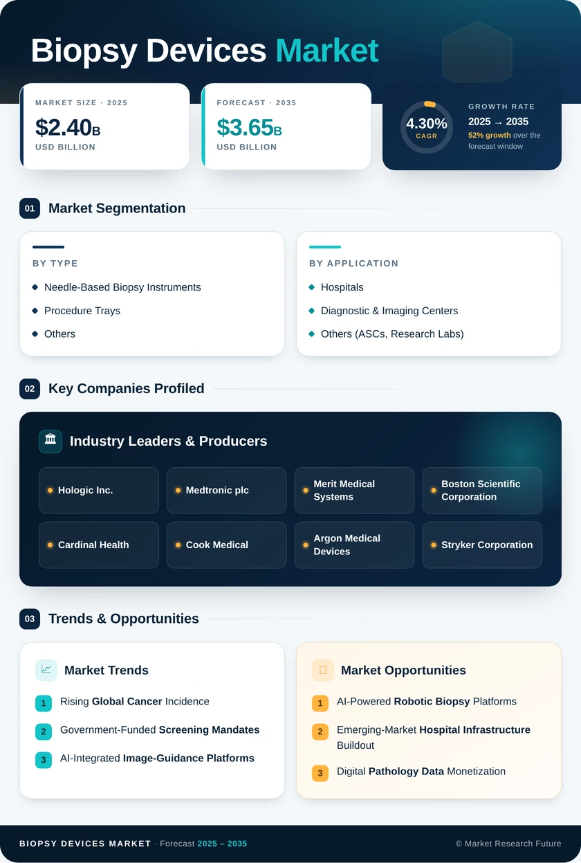 Biopsy Devices Market Research Report - Global Forecast to 2035 Infographic