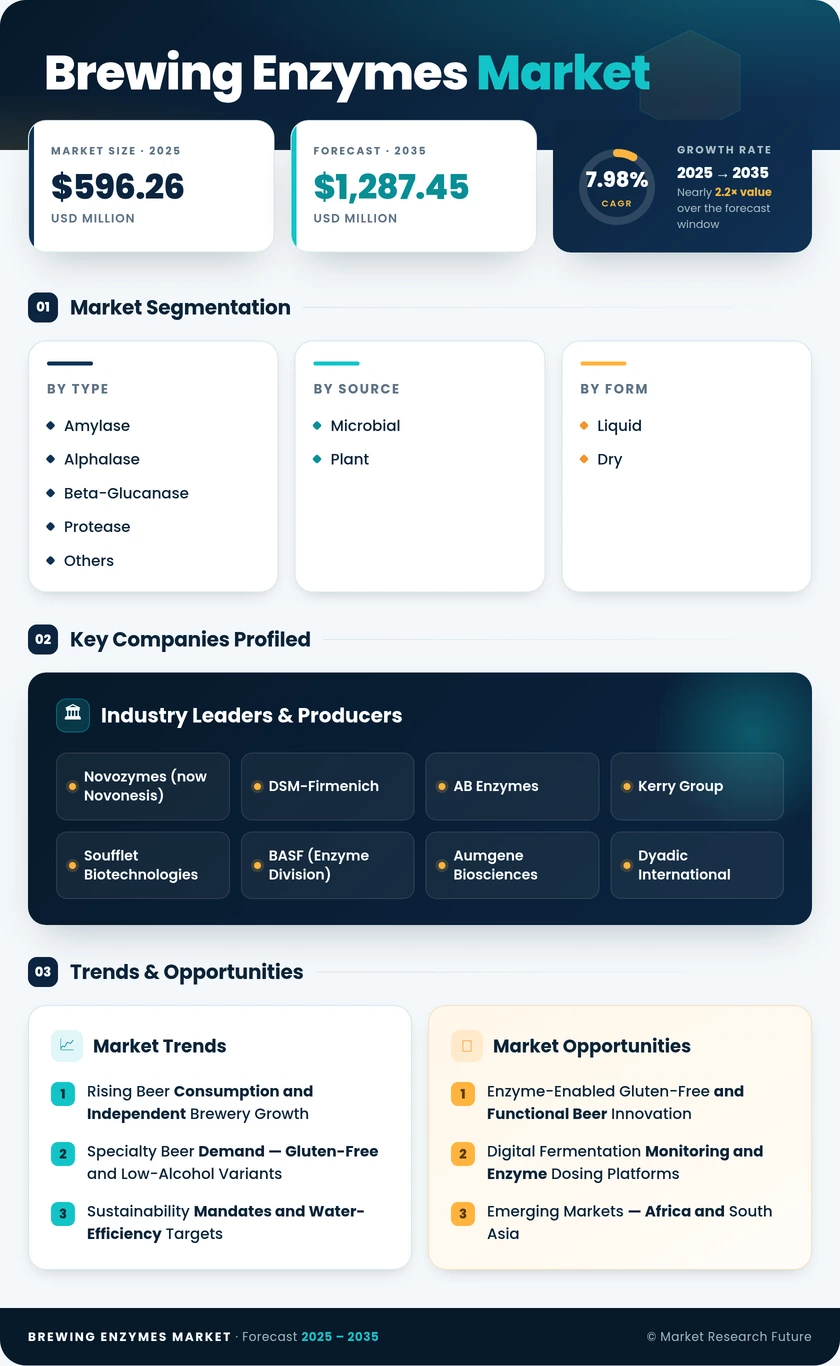 Brewing Enzymes Market Research Report – Forecast to 2035 Infographic