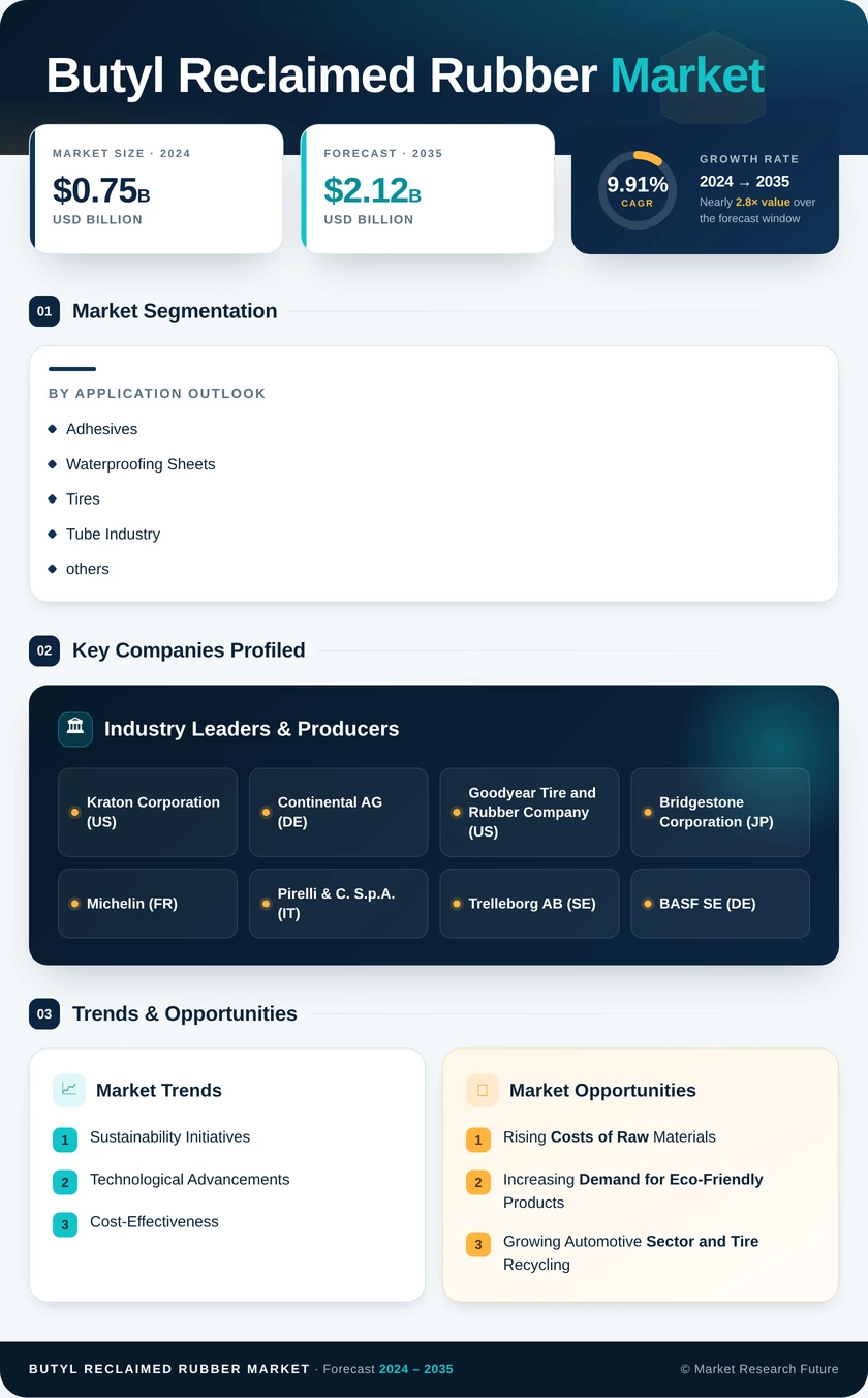 Butyl Reclaimed Rubber Market Research Report—Global Forecast till 2035 Infographic