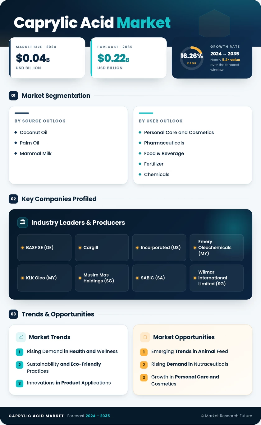 Caprylic Acid Market Research Report- Forecast to 2035 Infographic