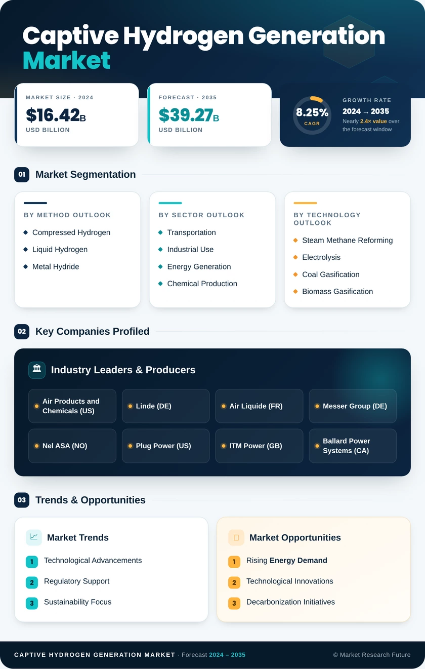 Captive Hydrogen Generation Market Research Report—Forecast till 2035 Infographic