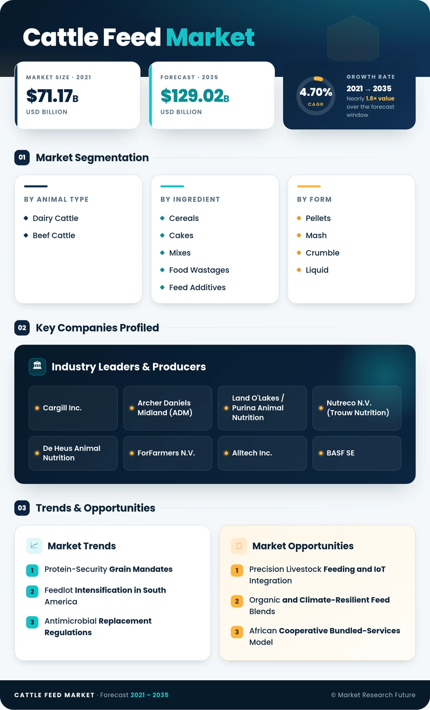 Cattle Feed Market Research Report - Global Forecast till 2035 Infographic