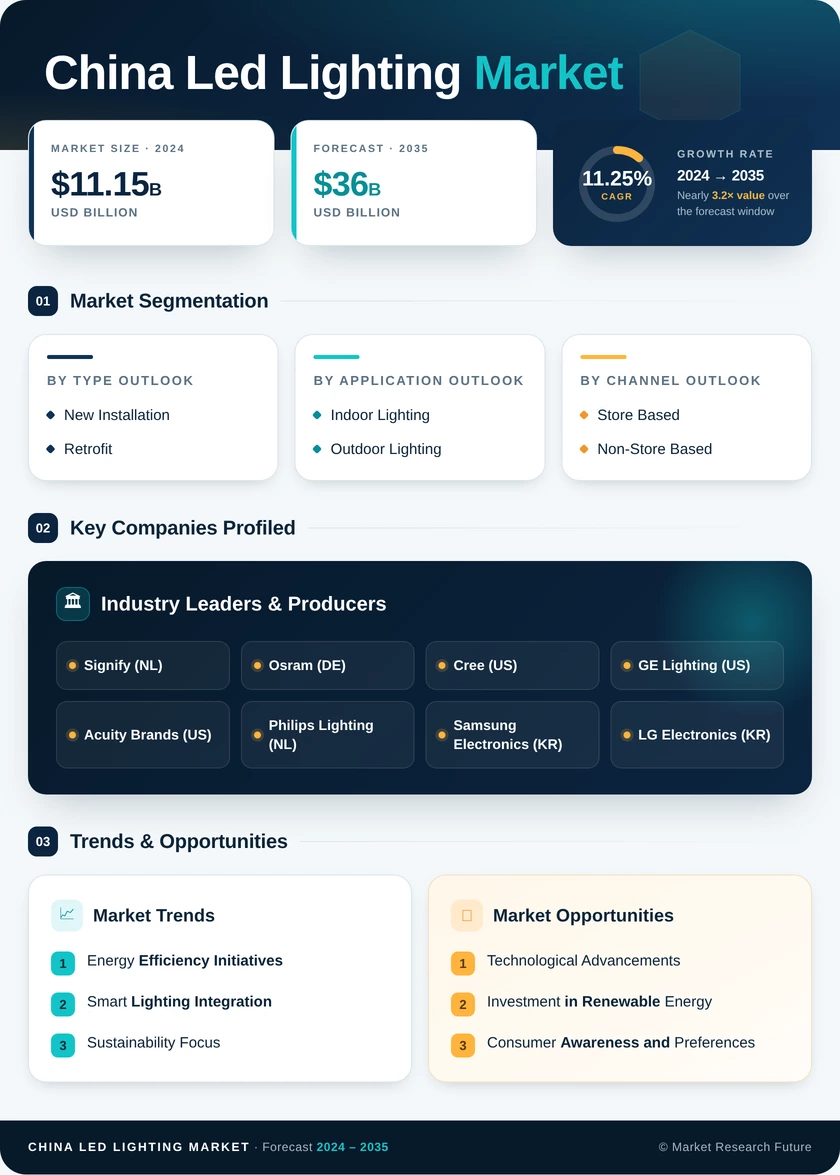 China LED Lighting Market Research Report-Forecast Till 2035 Infographic