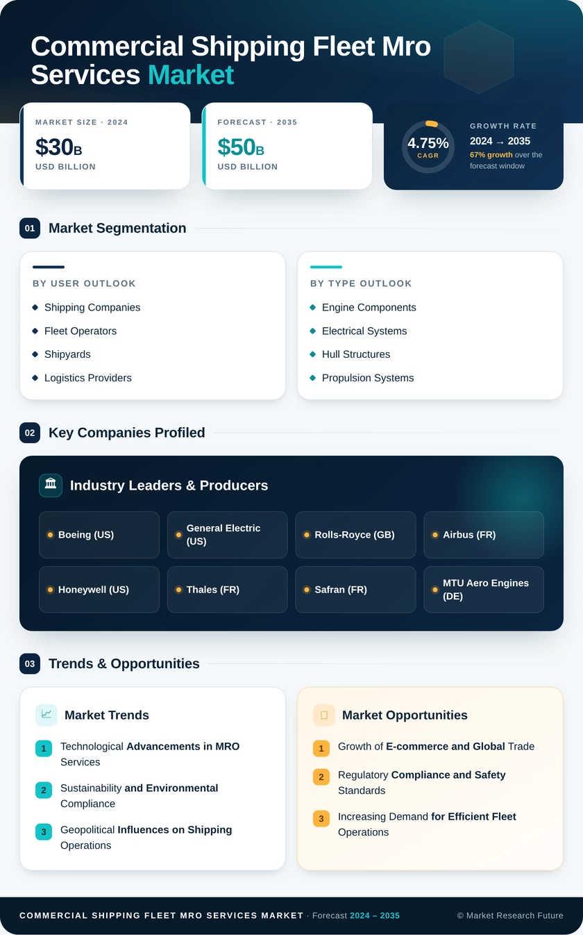 Commercial Shipping Fleet MRO Services Market Infographic