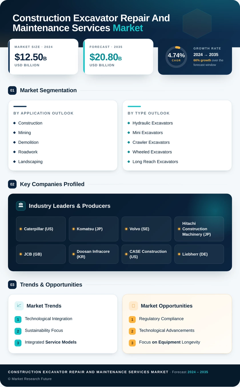 Construction Excavator Repair and Maintenance Services Market Infographic