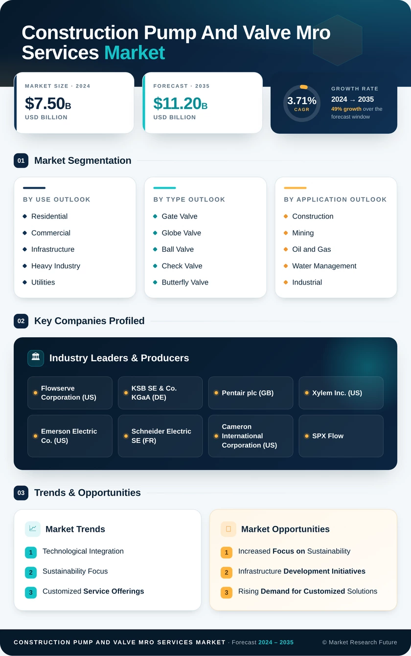 Construction Pump and Valve MRO Services Market Infographic