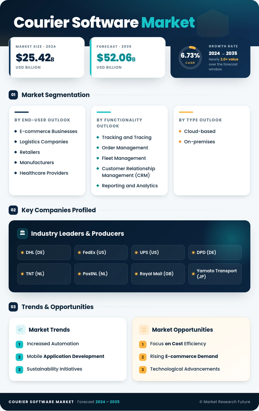 Courier Software Market Research Report — Global Forecast till 2035 Infographic