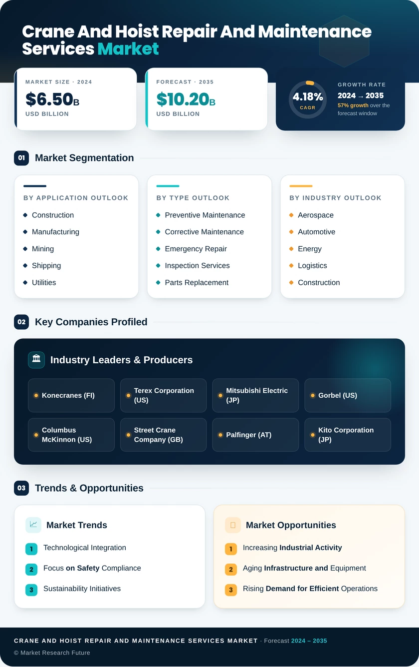 Crane and Hoist Repair and Maintenance Services Market Infographic
