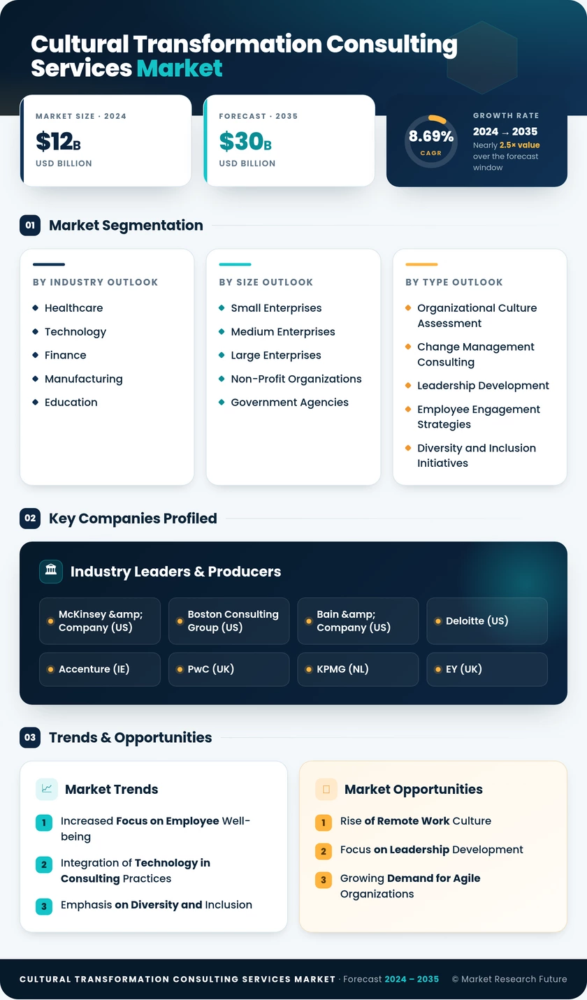 Cultural Transformation Consulting Services Market Infographic