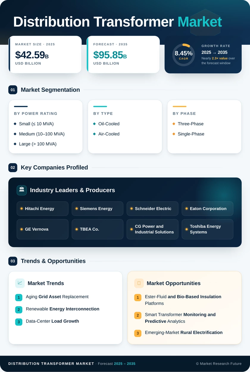 Distribution Transformer Market Research Report - Forecast to 2035 Infographic
