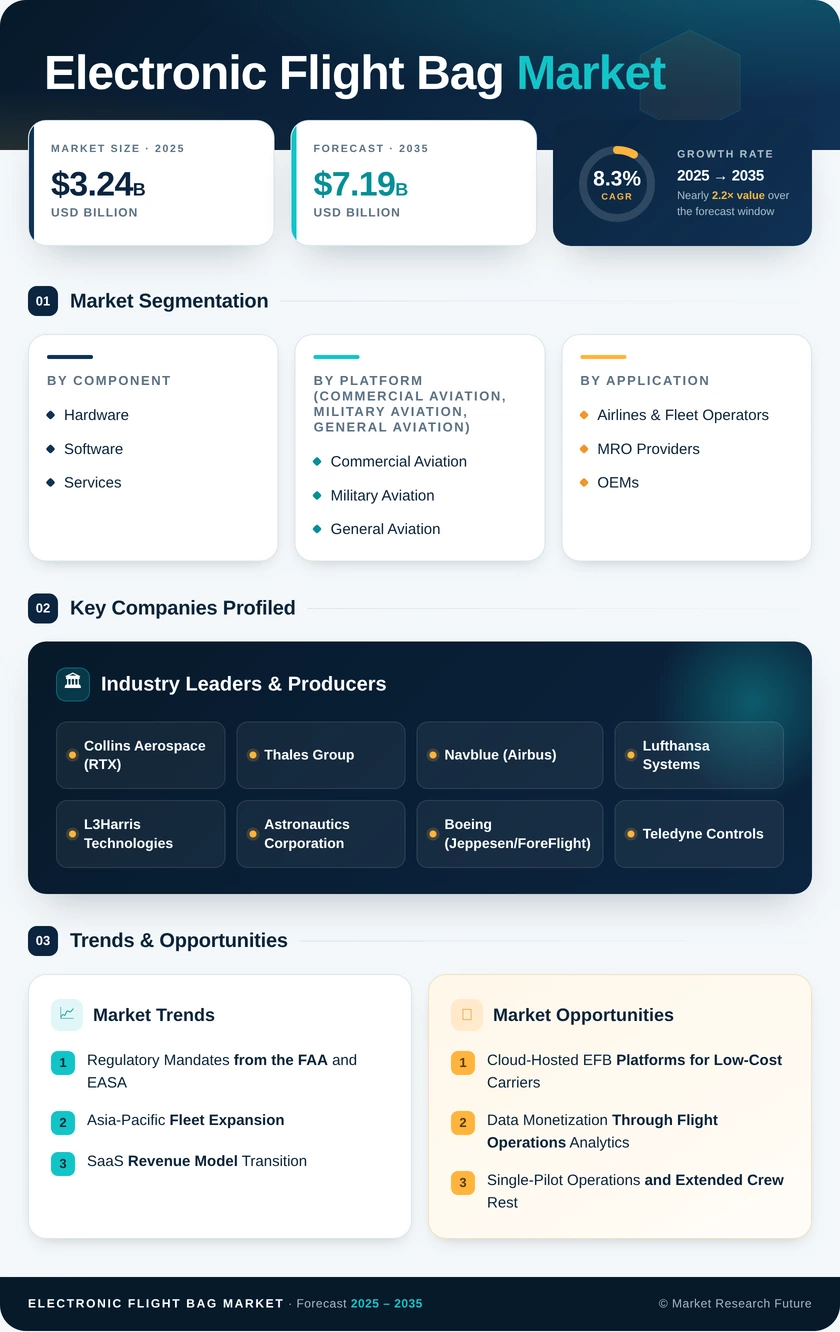 Electronic Flight Bag Market Research Report - Global Forecast till 2035 Infographic