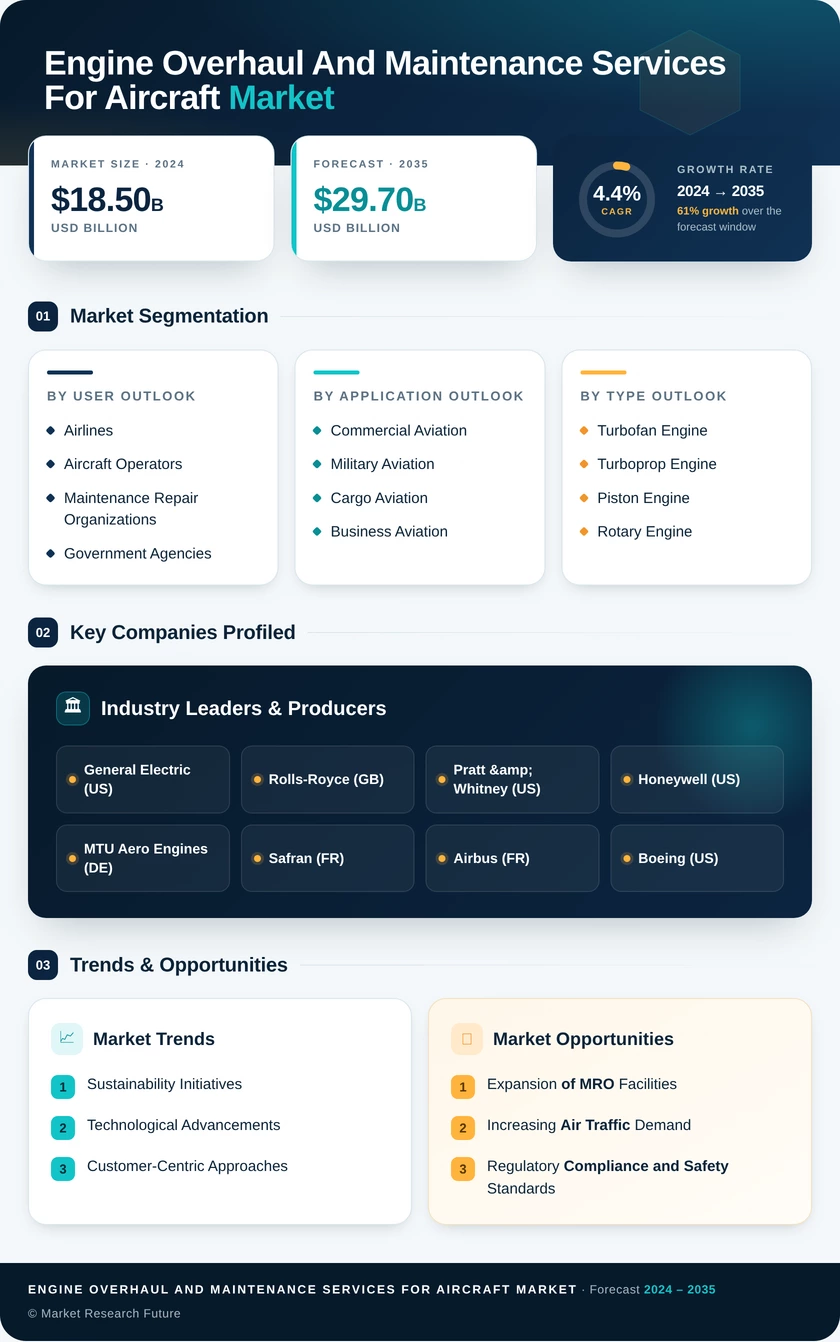 Engine Overhaul and Maintenance Services for Aircraft Market Infographic