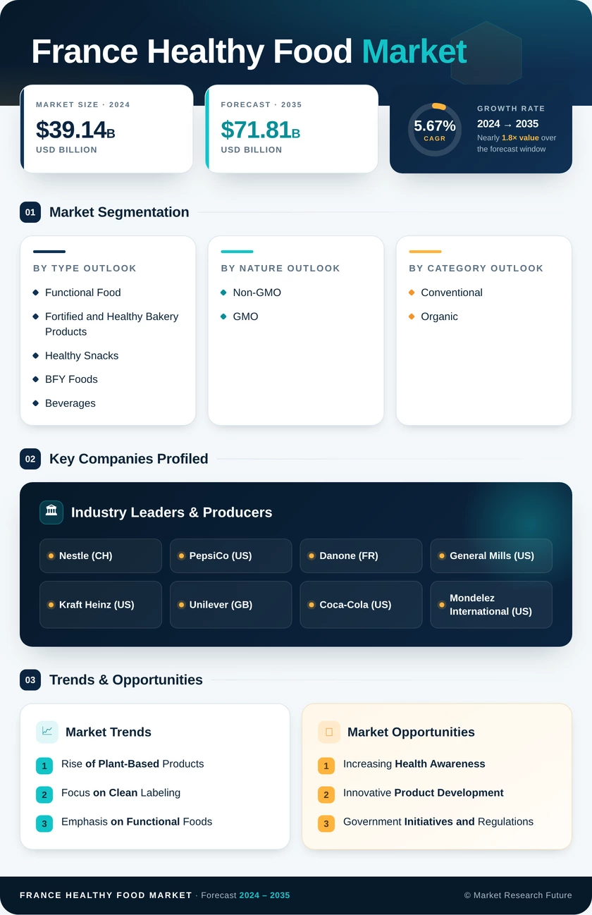 France Healthy Food Market Research Report — Forecast till 2035 Infographic