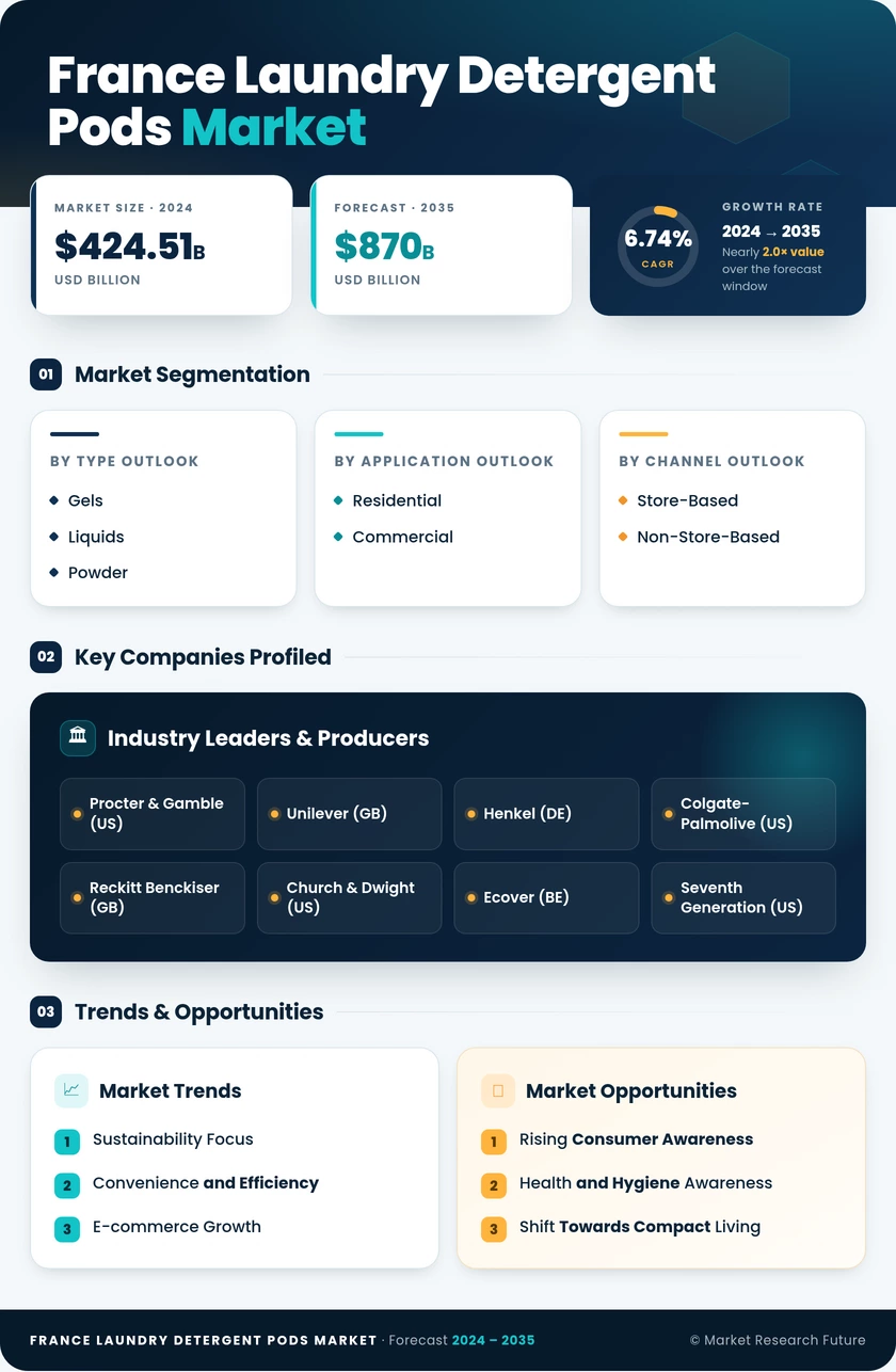 France Laundry Detergent Pods Market Research Report - Forecast Till 2035 Infographic