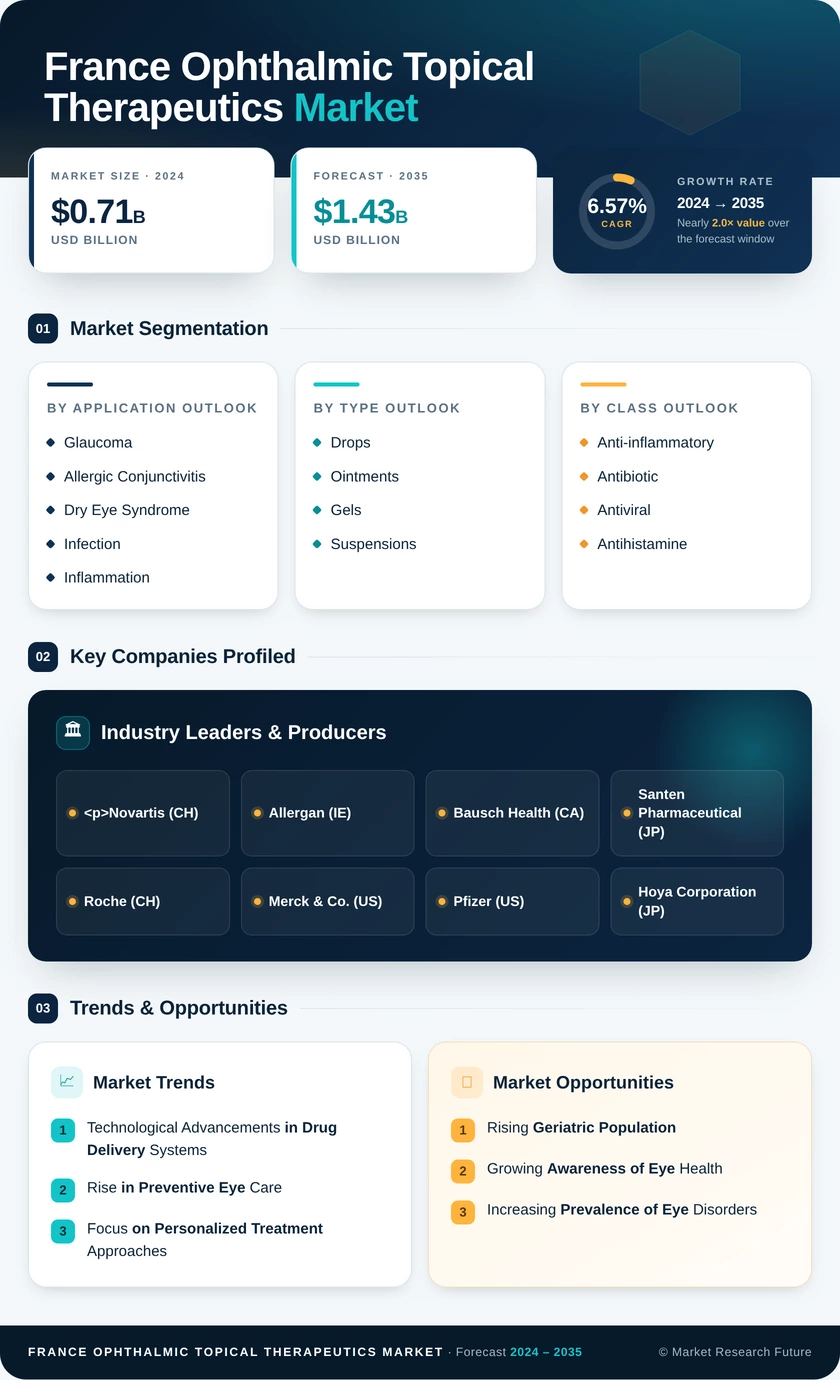 France Ophthalmic Topical Therapeutics Market Infographic