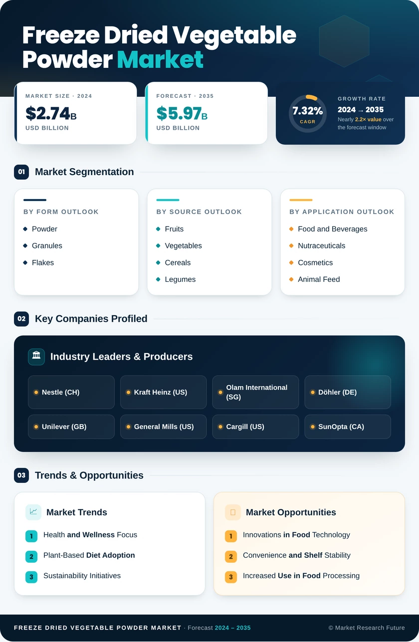 Freeze Dried Vegetable Powder Market Research Report – Global Forecast till 2035 Infographic